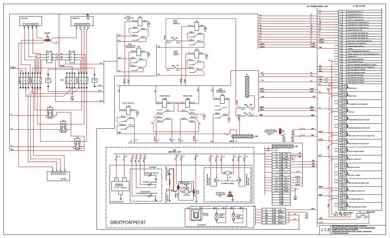 Схема электрическая гсф 200